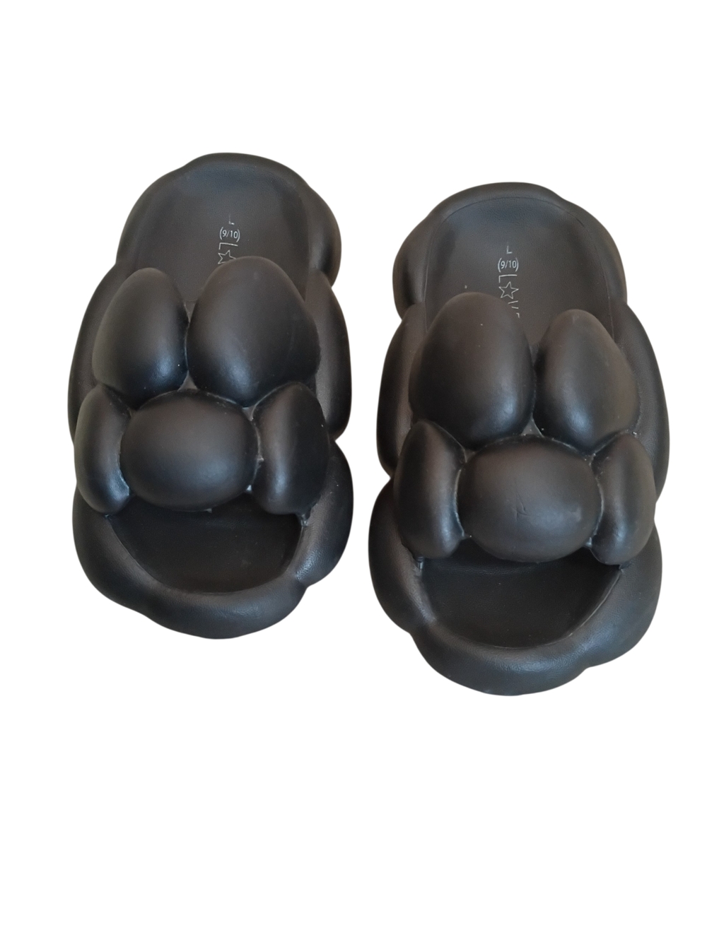 Black Cloud Slides Pillow Slides Comfort Sandals Unisex Slippers Size 9/10 Puffy